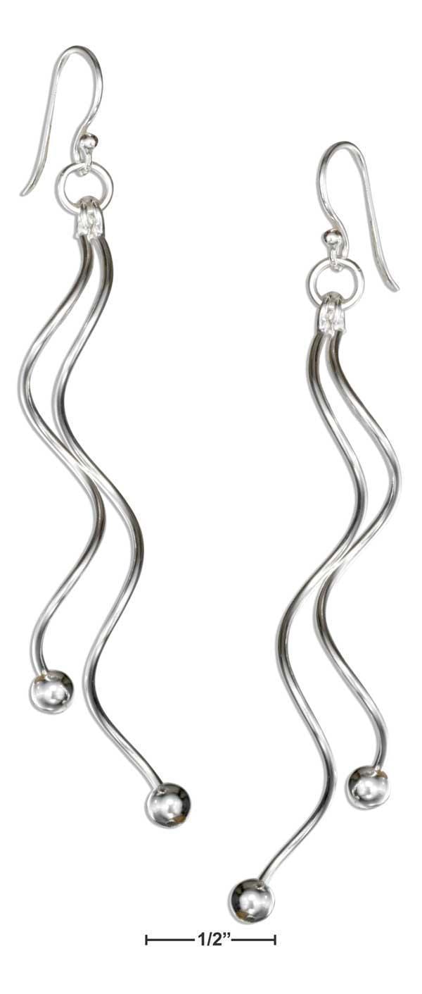 Silver Earrings Sterling Silver Double Twisted Wire Drop Earrings JadeMoghul Inc.