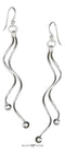 Silver Earrings Sterling Silver Double Twisted Wire Drop Earrings JadeMoghul Inc.