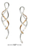 Silver Earrings Sterling Silver Earrings: & 12 Karat Gold Filled 1.25" Double Curly Streamer Wrap Earrings JadeMoghul