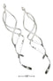 Silver Earrings Sterling Silver Earrings: 2" Double Spiral Streamer Corkscrew Wrap Wire Earrings JadeMoghul
