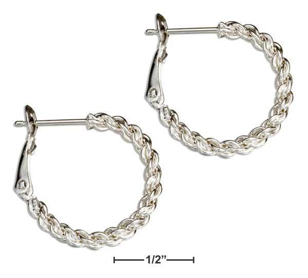 Silver Earrings Sterling Silver Earrings:  20MM Rope Hoop Earrings JadeMoghul Inc.
