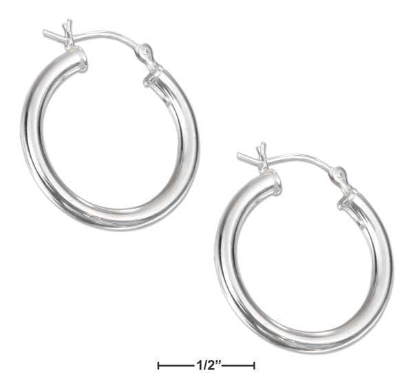 Silver Earrings Sterling Silver Earrings: 23mm Lightweight Hoop Earrings With French Locks JadeMoghul