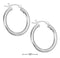 Silver Earrings Sterling Silver Earrings: 25mm Tubular Hoop Earrings With French Locks JadeMoghul