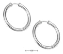 Silver Earrings Sterling Silver Earrings: 29mm Endless Wire Hoop Earrings JadeMoghul