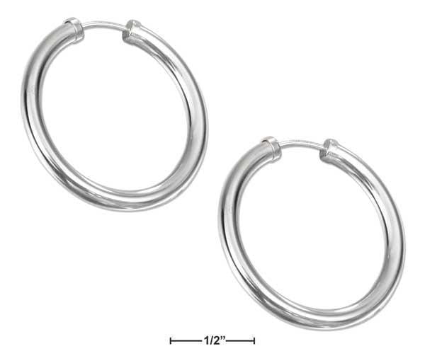 Silver Earrings Sterling Silver Earrings: 29mm Endless Wire Hoop Earrings JadeMoghul