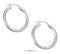 Silver Earrings Sterling Silver Earrings: 30mm Tubular Hoop Earrings With French Locks JadeMoghul