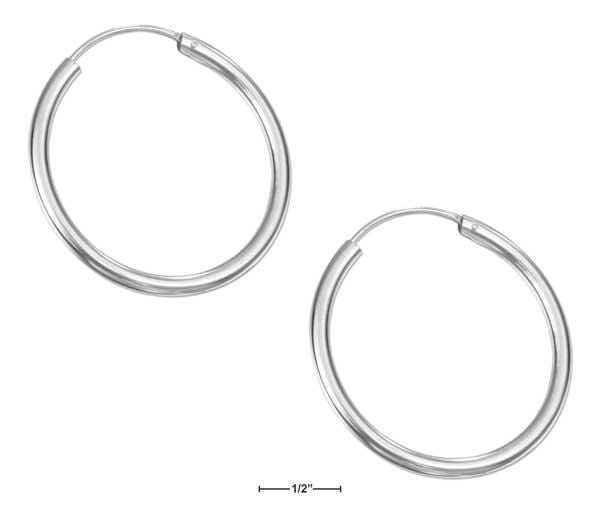 Silver Earrings Sterling Silver Earrings: 40mm Endless Wire Hoop Earrings JadeMoghul