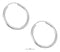 Silver Earrings Sterling Silver Earrings: 40mm Endless Wire Hoop Earrings JadeMoghul