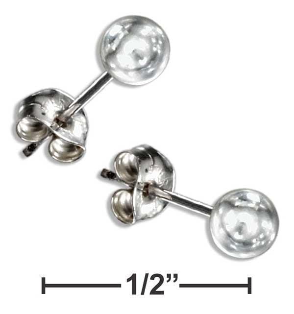 Silver Earrings Sterling Silver Earrings:  4mm Ball Earrings On Posts JadeMoghul