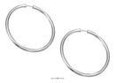 Silver Earrings Sterling Silver Earrings: 51mm Endless Wire Hoop Earrings JadeMoghul