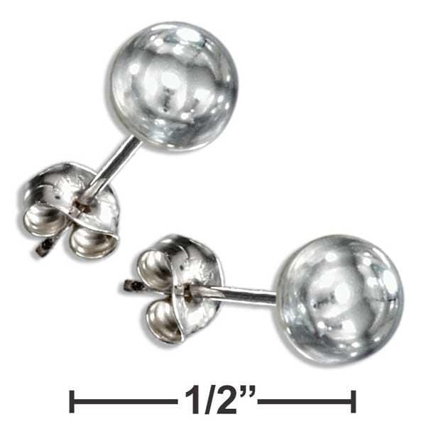Silver Earrings Sterling Silver Earrings:  5mm Ball Earrings On Posts JadeMoghul
