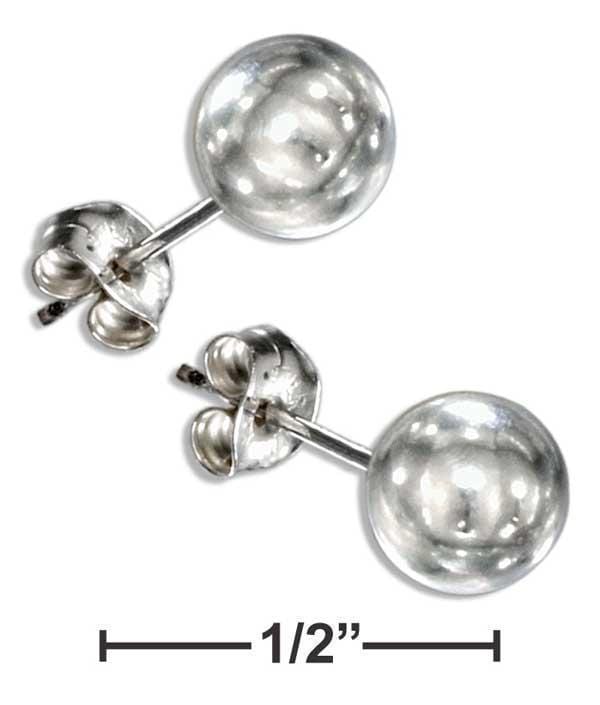 Silver Earrings Sterling Silver Earrings:  6mm Ball Earrings On Posts JadeMoghul