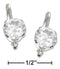 Silver Earrings Sterling Silver Earrings: 6mm Round Cubic Zirconia Leverback Earrings JadeMoghul