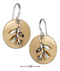 Silver Earrings Sterling Silver Earrings:  And 12 Karat Gold Filled Disk With Vine Earrings JadeMoghul Inc.