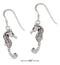 Silver Earrings Sterling Silver Earrings: Antiqued Seahorse Earrings On French Wires JadeMoghul