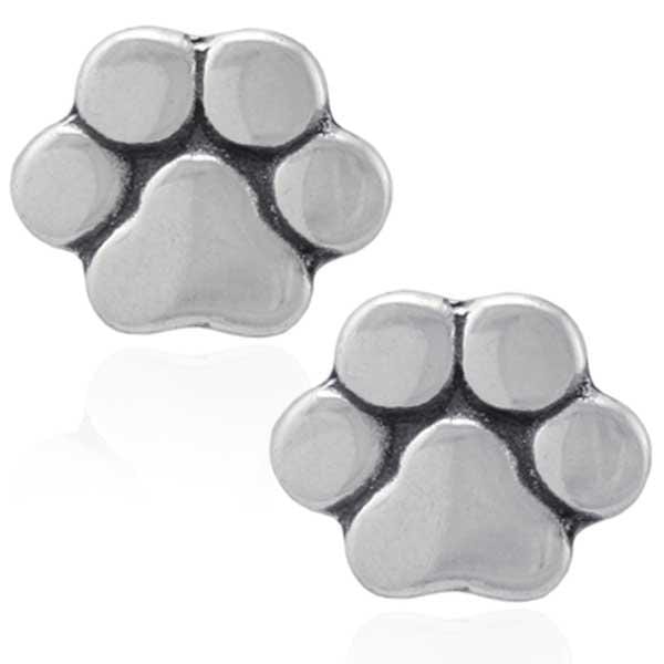 Silver Earrings Sterling Silver Earrings:  Basic Paw Simple Dog Paw Print Post Earrings JadeMoghul Inc.