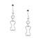 Silver Earrings Sterling Silver Earrings:  Bone Ah Petite Silhouette Dog Bone Dangle Earrings JadeMoghul Inc.