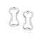 Silver Earrings Sterling Silver Earrings:  Bone Ah Petite Silhouette Dog Bone Post Earrings JadeMoghul Inc.