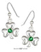 Silver Earrings Sterling Silver Earrings: Celtic Shamrock Earrings With Green Glass Stone JadeMoghul