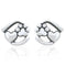 Silver Earrings Sterling Silver Earrings:  Close To My Heart Wrap Heart And Dog Paw Print Post Earrings JadeMoghul Inc.