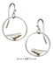 Silver Earrings Sterling Silver Earrings:  Dangling Circle With Bird Earrings JadeMoghul Inc.