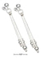 Silver Earrings Sterling Silver Earrings: Dangling Liquid Silver Bars With Balls Post Earrings JadeMoghul