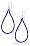 Silver Earrings Sterling Silver Earrings:  Deep Blue Heishi Bead Hoop Earrings JadeMoghul Inc.