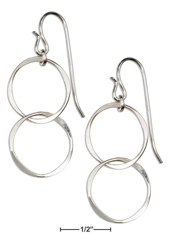 Silver Earrings Sterling Silver Earrings:  Double Interlocked Circles Earrings JadeMoghul Inc.