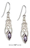Silver Earrings Sterling Silver Earrings: Elongated Celtic Knot Earrings With Amethyst JadeMoghul