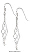 Silver Earrings Sterling Silver Earrings: Elongated Four Strand Wire Twist Earrings JadeMoghul