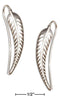 Silver Earrings Sterling Silver Earrings:  Fern Leaf Leaves Ear Pin Thread Wire Earrings JadeMoghul Inc.