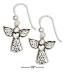 Silver Earrings Sterling Silver Earrings:  Filigree Angel Earrings With Heart JadeMoghul Inc.