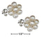 Silver Earrings Sterling Silver Earrings: Flower Cluster White Fresh Water Cultured Pearl Earrings JadeMoghul