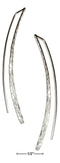 Silver Earrings Sterling Silver Earrings:  Hammered Curve Drop Earrings JadeMoghul Inc.