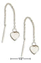 Silver Earrings Sterling Silver Earrings:  Heart Thread Earrings JadeMoghul Inc.