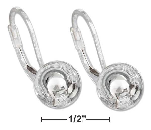 Silver Earrings Sterling Silver Earrings: High Polish 8mm Stationary Ball Earrings On Leverbacks JadeMoghul