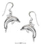 Silver Earrings Sterling Silver Earrings: High Polish Swimming Dolphin Earrings On French Wires JadeMoghul