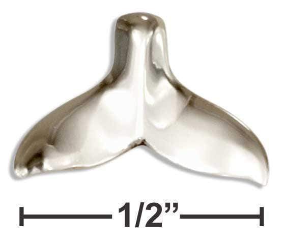 Silver Earrings Sterling Silver Earrings:  High Polish Whale Tail Fluke Post Earrings JadeMoghul Inc.
