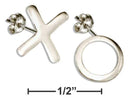 Silver Earrings Sterling Silver Earrings:  Hugs And Kisses "X" And "O" Post Earrings JadeMoghul Inc.