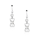 Silver Earrings Sterling Silver Earrings:  I Love Treats Dog Bone Dangle Earrings With Heart JadeMoghul Inc.