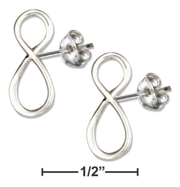 Silver Earrings Sterling Silver Earrings:  Infinity Knot Post Earrings JadeMoghul Inc.