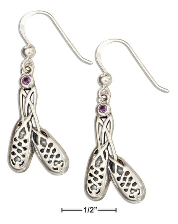 Silver Earrings Sterling Silver Earrings:  Irish Step Dancing Shoes Earrings JadeMoghul Inc.