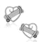 Silver Earrings Sterling Silver Earrings:  K-9 Cupid Post Heart And Dog Bone Post Earrings JadeMoghul Inc.