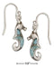 Silver Earrings Sterling Silver Earrings:  Larimar Seahorse Earrings JadeMoghul Inc.