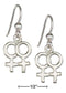 Silver Earrings Sterling Silver Earrings:  Lesbian Symbol Earrings JadeMoghul Inc.