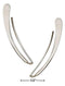 Silver Earrings Sterling Silver Earrings:  Long Curved Teardrop Ear Climber Pin Earrings JadeMoghul Inc.