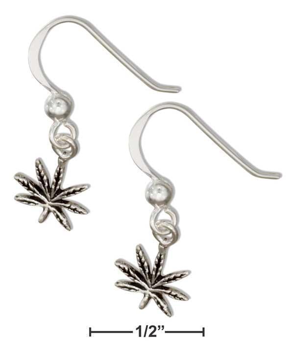 Silver Earrings Sterling Silver Earrings:  Marijuana Pot Leaf Earrings JadeMoghul Inc.