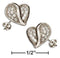 Silver Earrings Sterling Silver Earrings:  Micro Pave Cubic Zirconia Mini Heart Earrings JadeMoghul Inc.