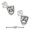 Silver Earrings Sterling Silver Earrings:  Mini Comedy And Tragedy Earrings On Posts JadeMoghul