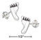 Silver Earrings Sterling Silver Earrings:  Mini Foot Earrings On Stainless Steel Posts And Nuts JadeMoghul